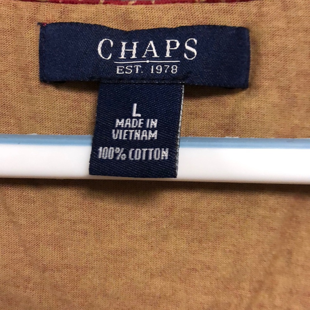 Chaps Short Sleeve Ruffle Top - Picture 2 of 3